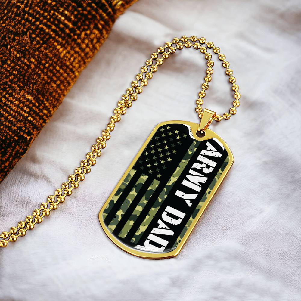 Army Dad Fathers Day Gift, Army Dad Fathers Day Gift, Army Father Dog Tag, Fathers Day Necklace, Army Dad Dogtag, Fathers Day Gift - Army Tag Necklace, Dog Tag Necklace