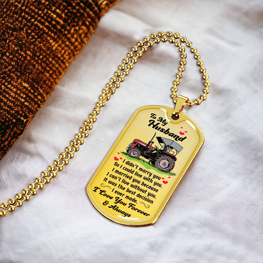Gift For Farmer - Premium Dog Tag - Army Tag Necklace, Dog Tag Necklace