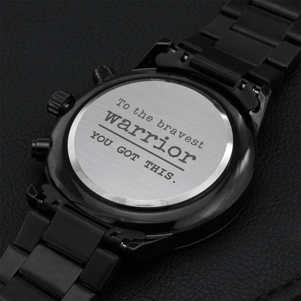 To The Bravest Warrior Watch Engraving Chronograph Watch