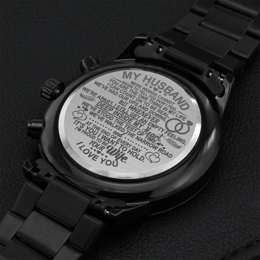 Blessings Husband Watch Engraving Chronograph Watch