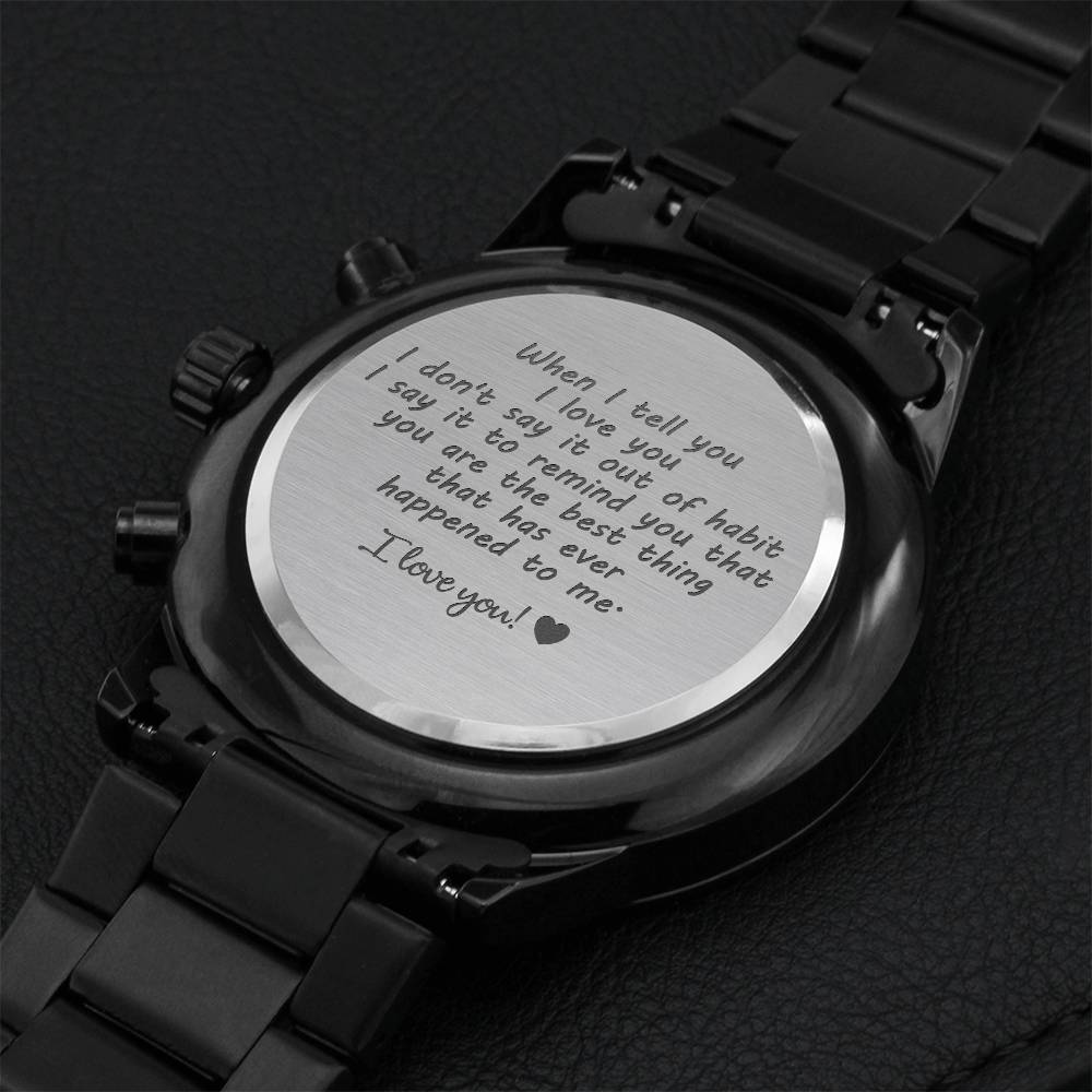 Boyfriend Gift Engraving Chronograph Watch
