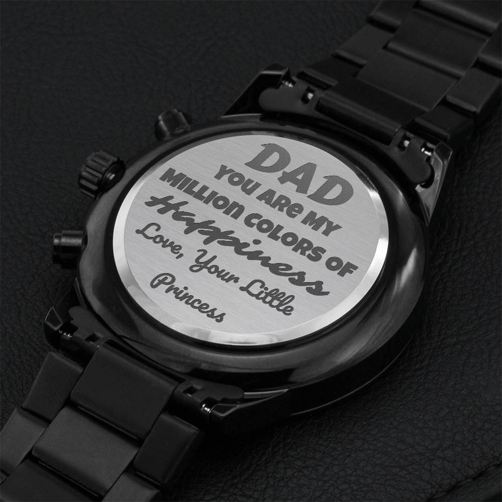 Million Colors Of Happiness - Gift For Dad Engraving Chronograph Watch