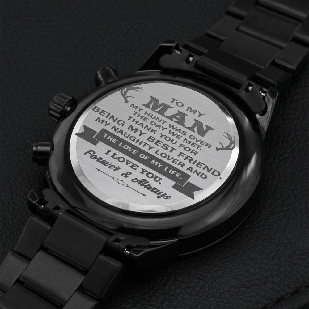 Gift For Your Man - My Naughty Lover - Watch Engraving Chronograph Watch
