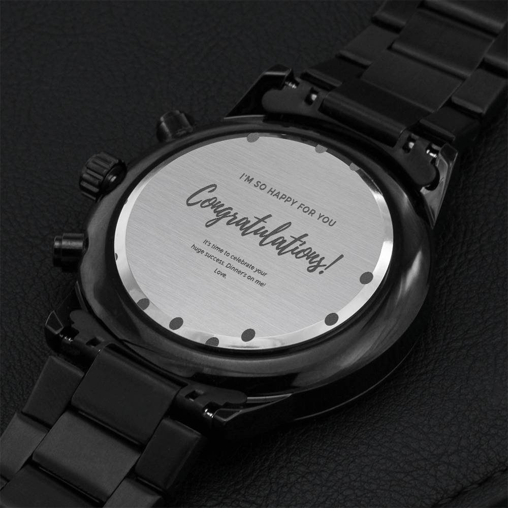 For Husband Engraving Chronograph Watch