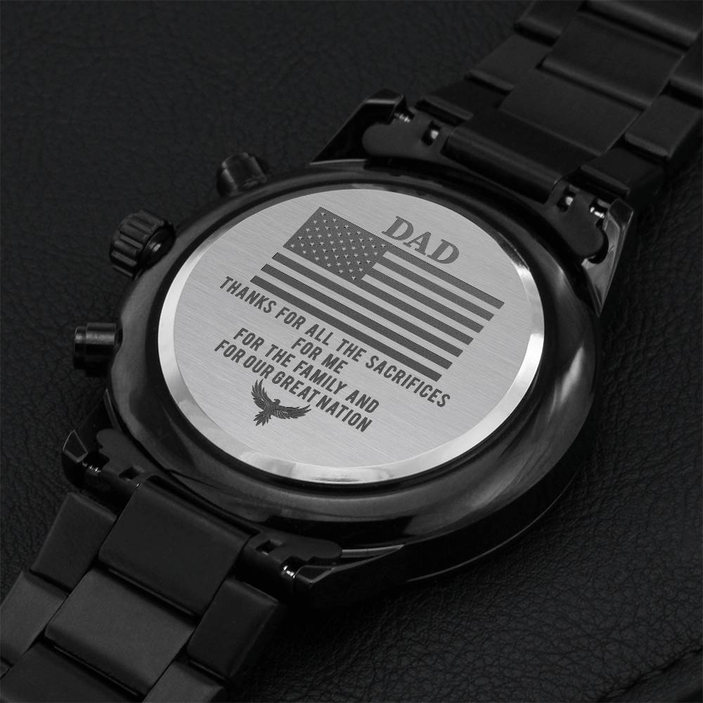 Luxury Watch Gift For Your Dad ?? Engraving Chronograph Watch