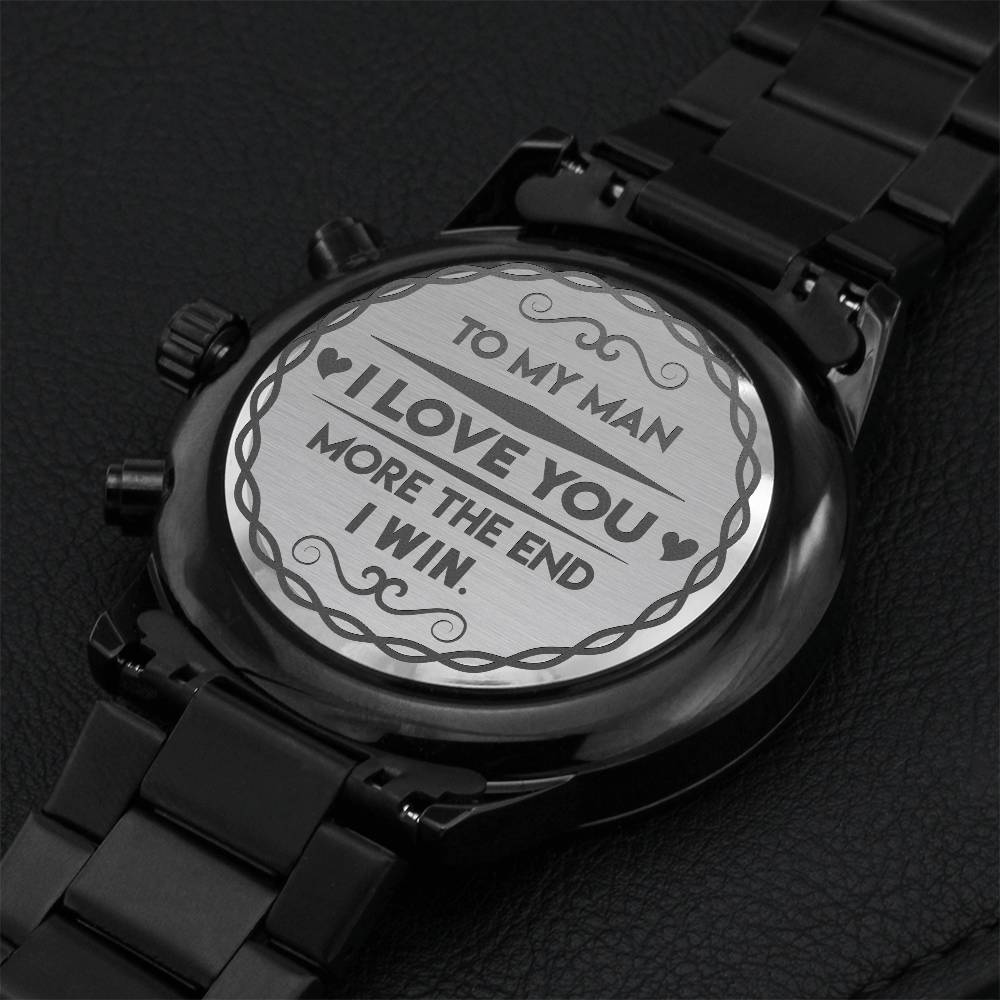 Customize Watch For Him Surprise Gift For Husband Best Gift For Husband Birthday Husband Who Has Everything Sentimental Husband Gift Engraving Chronograph Watch