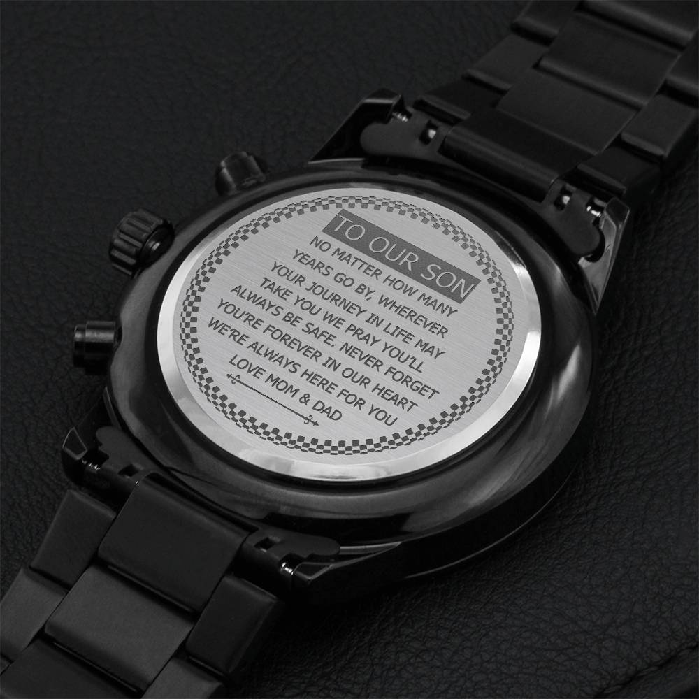 Gift For Son -christmas Gift For Son Engraving Chronograph Watch