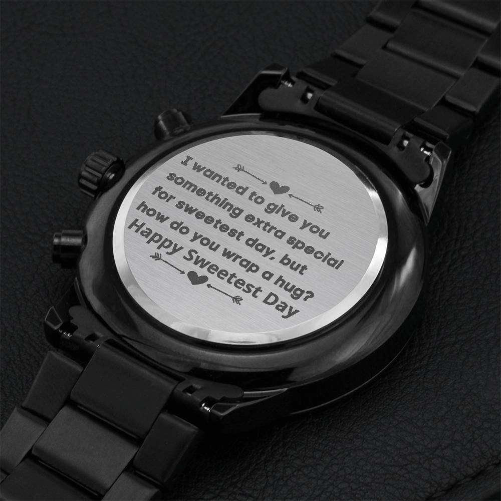 Sweetest Day Gift For Him Engraving Chronograph Watch