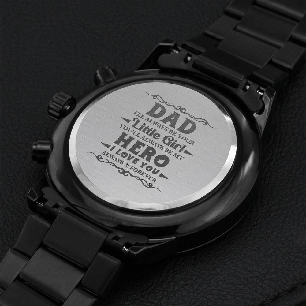 Fathers Day Gift For Dad Engraving Chronograph Watch