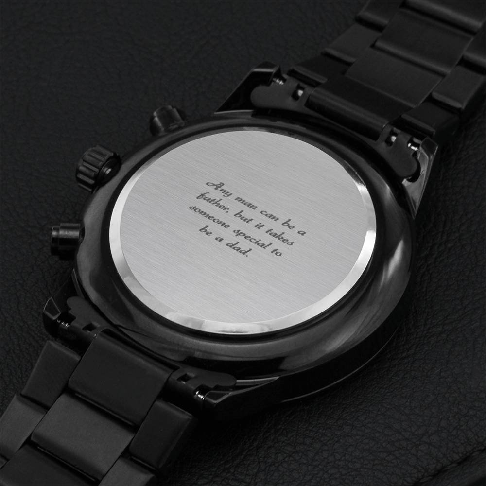 Proud Dad Engraving Chronograph Watch