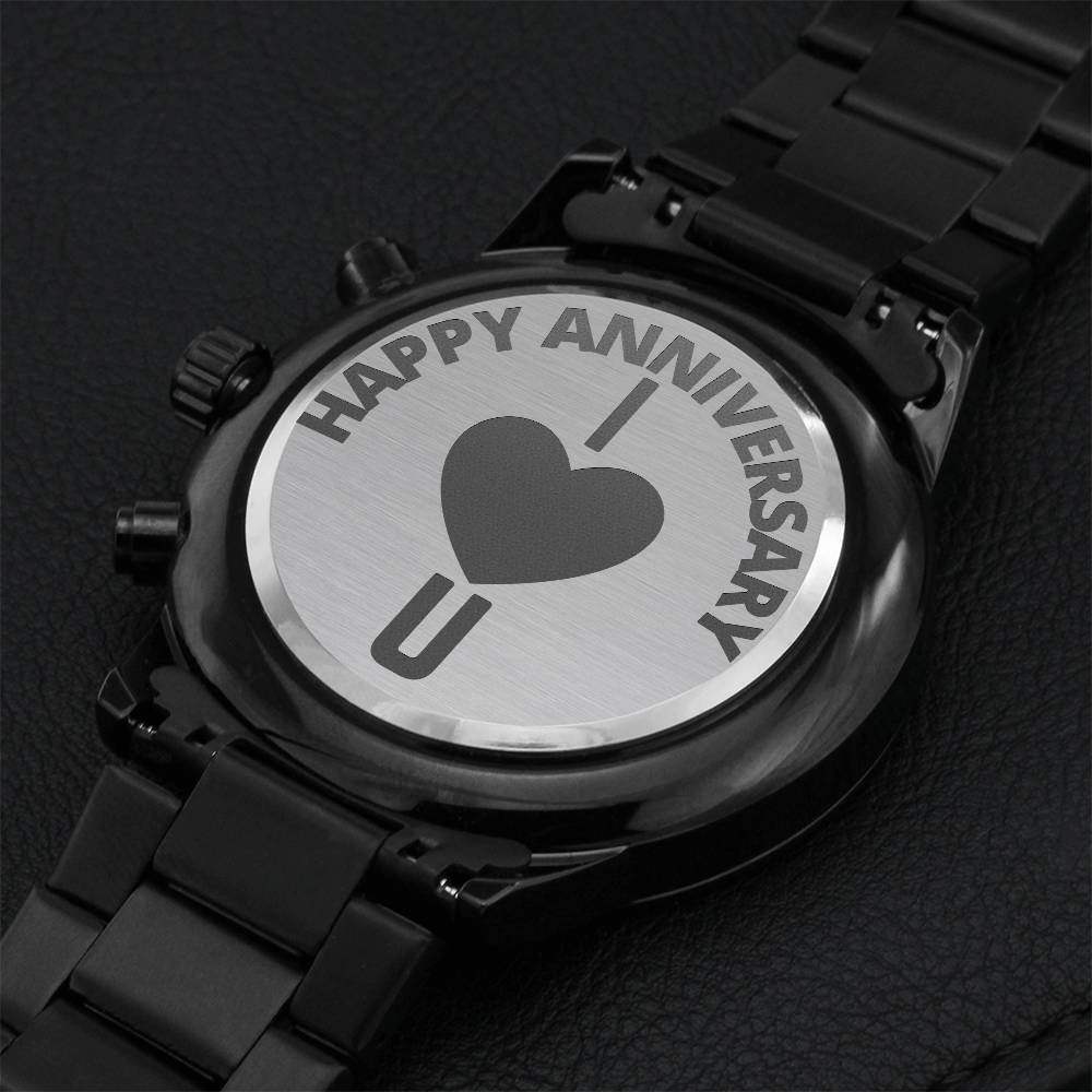 Anniversary Gift For Husband Engraving Chronograph Watch