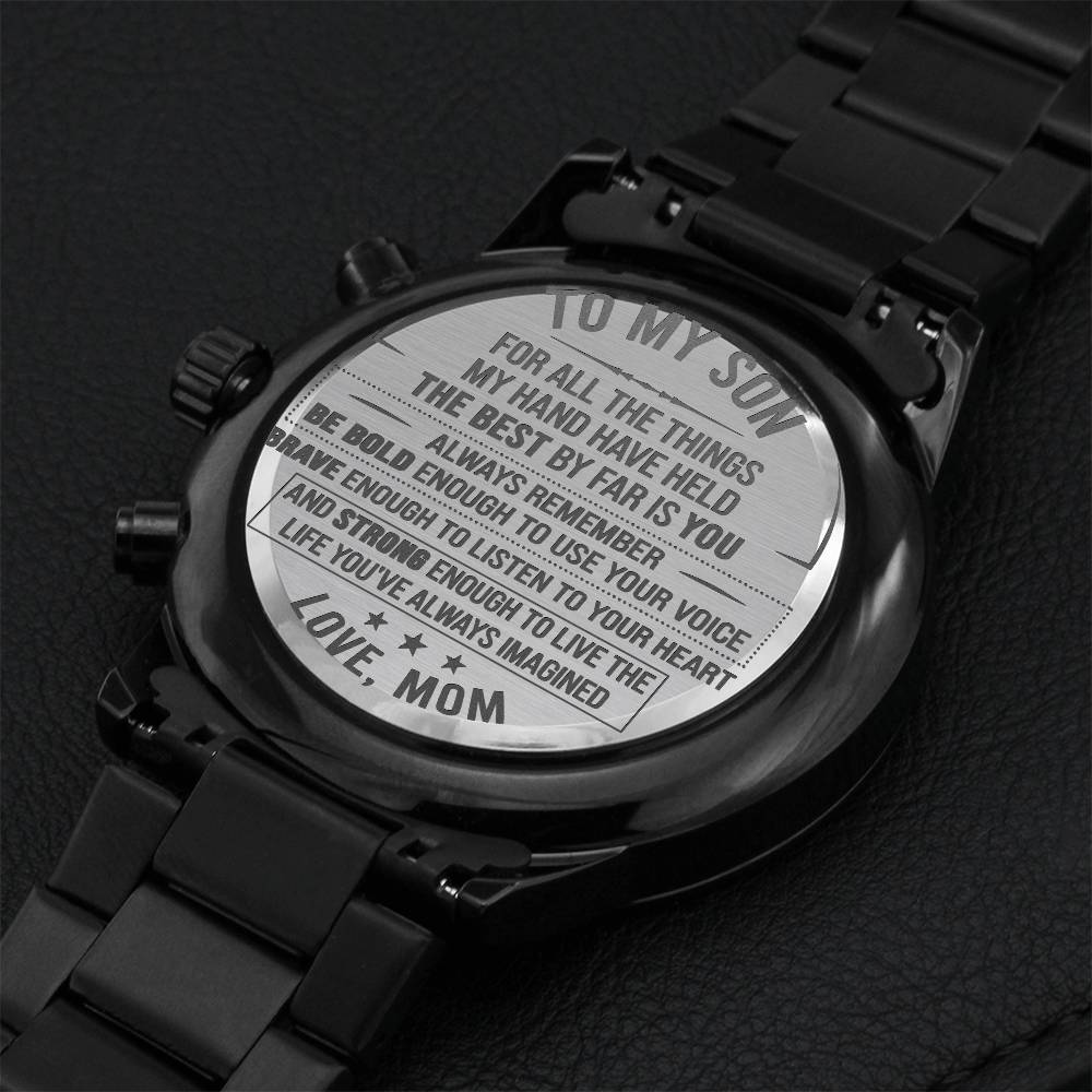 Gift For Son - Your Voice - Watch Engraving Chronograph Watch