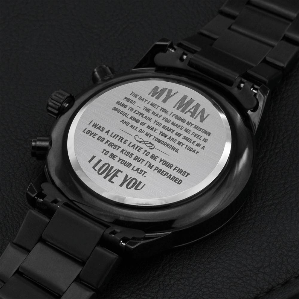 The Day I Met You Engraving Chronograph Watch