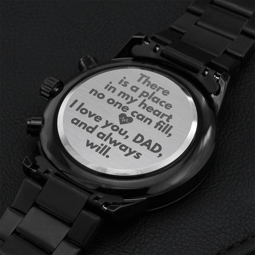 Place In My Heart Watch Engraving Chronograph Watch