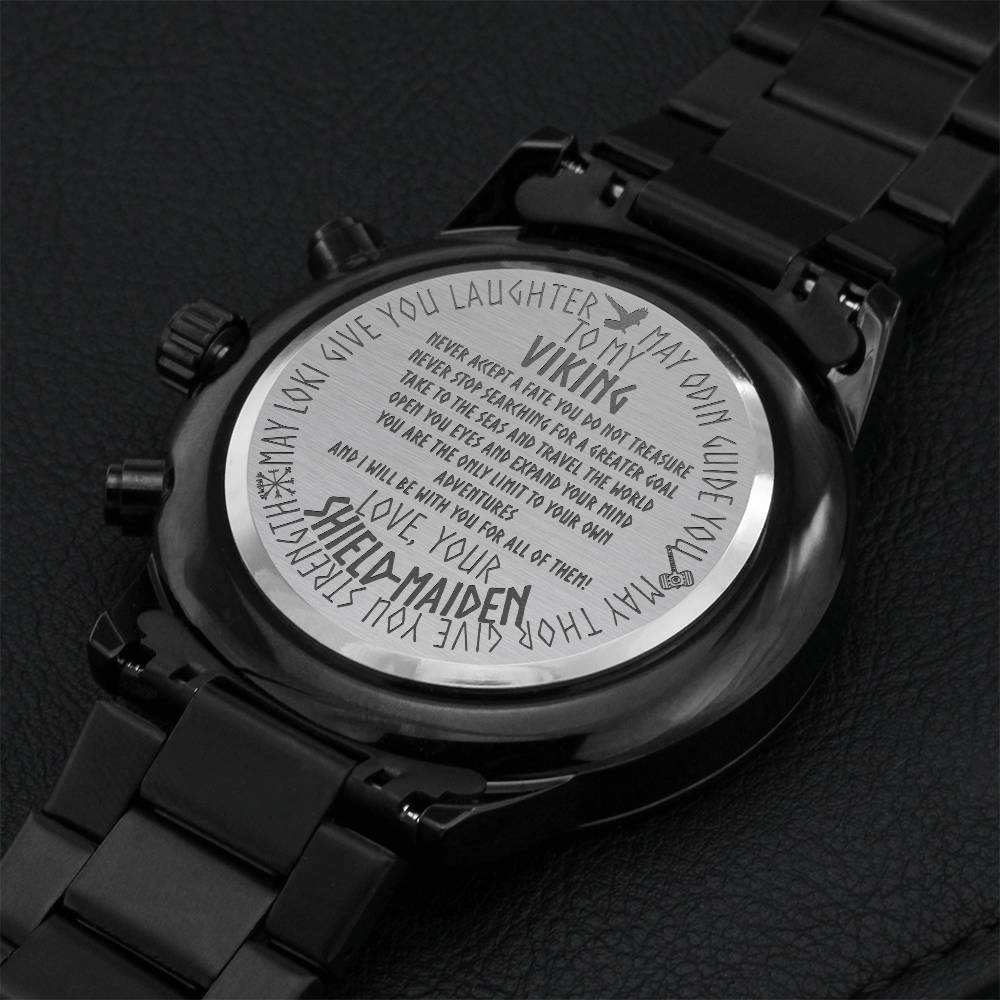 To My Viking - Watch Engraving Chronograph Watch