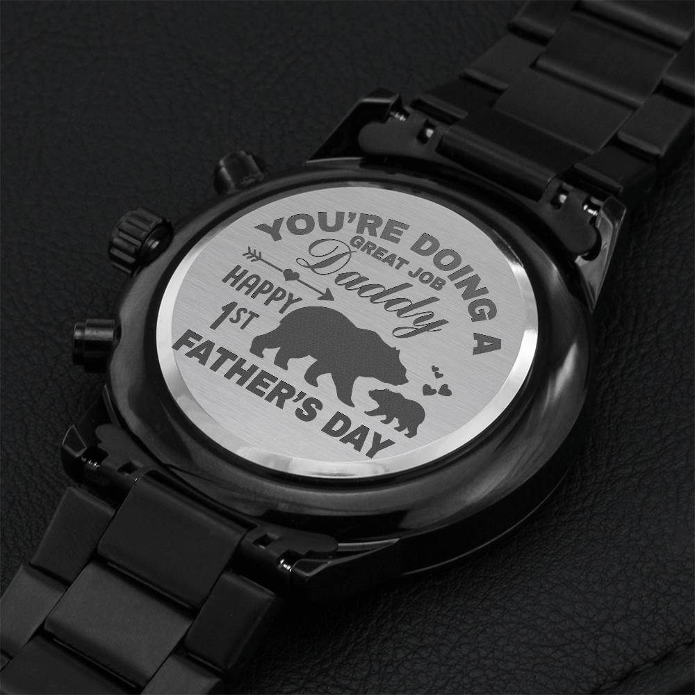 Happy First Father's Day! Engraving Chronograph Watch