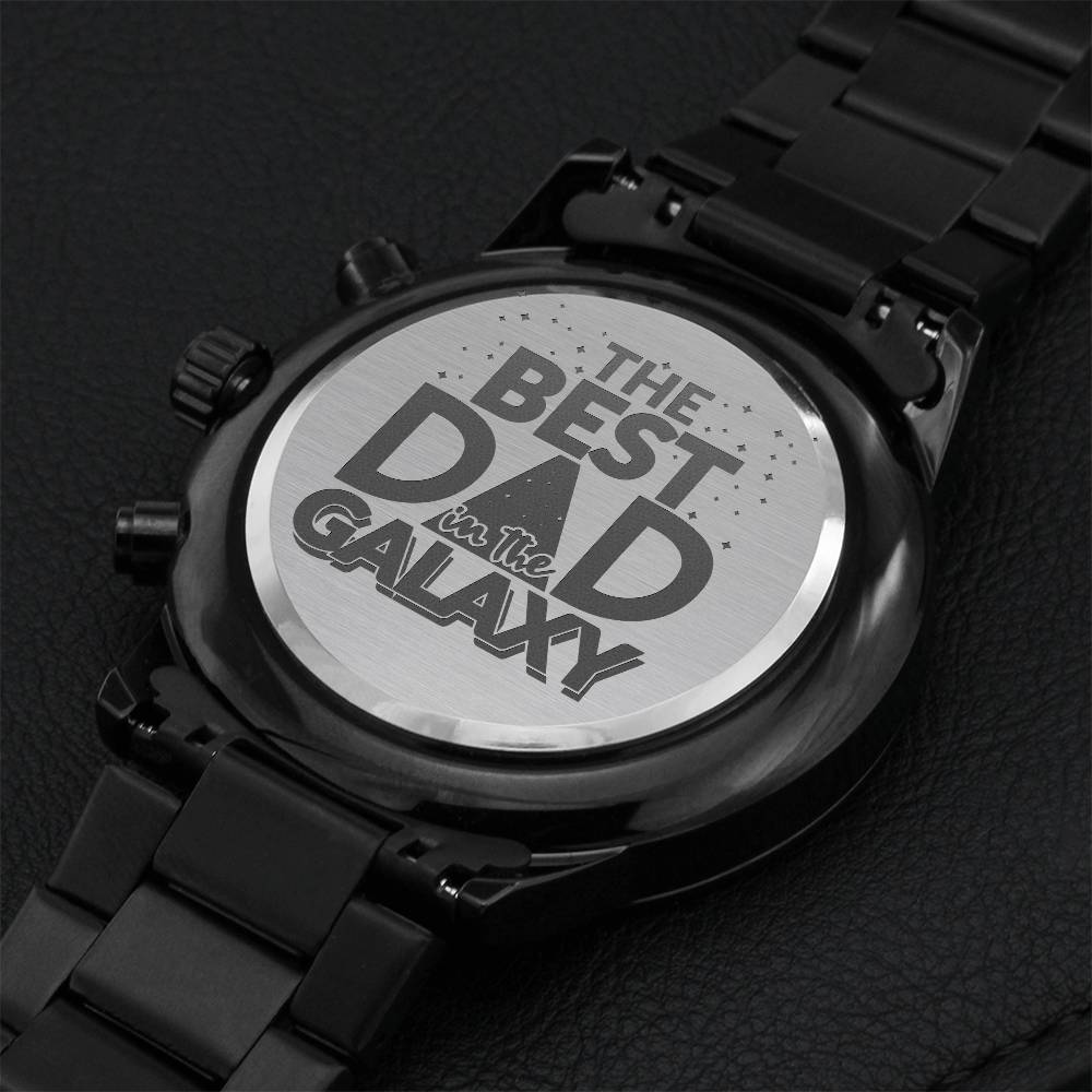 Engraved Watch Gift For Dad Father’s Day Gift For Daddy Birthday Gift For Dad Engraved Watch For Him Father Gift From Daughter And Son Engraving Chronograph Watch