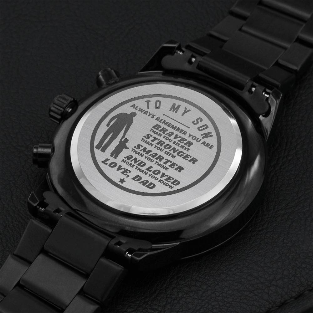 To My Son Engraved Watch 1 Engraving Chronograph Watch
