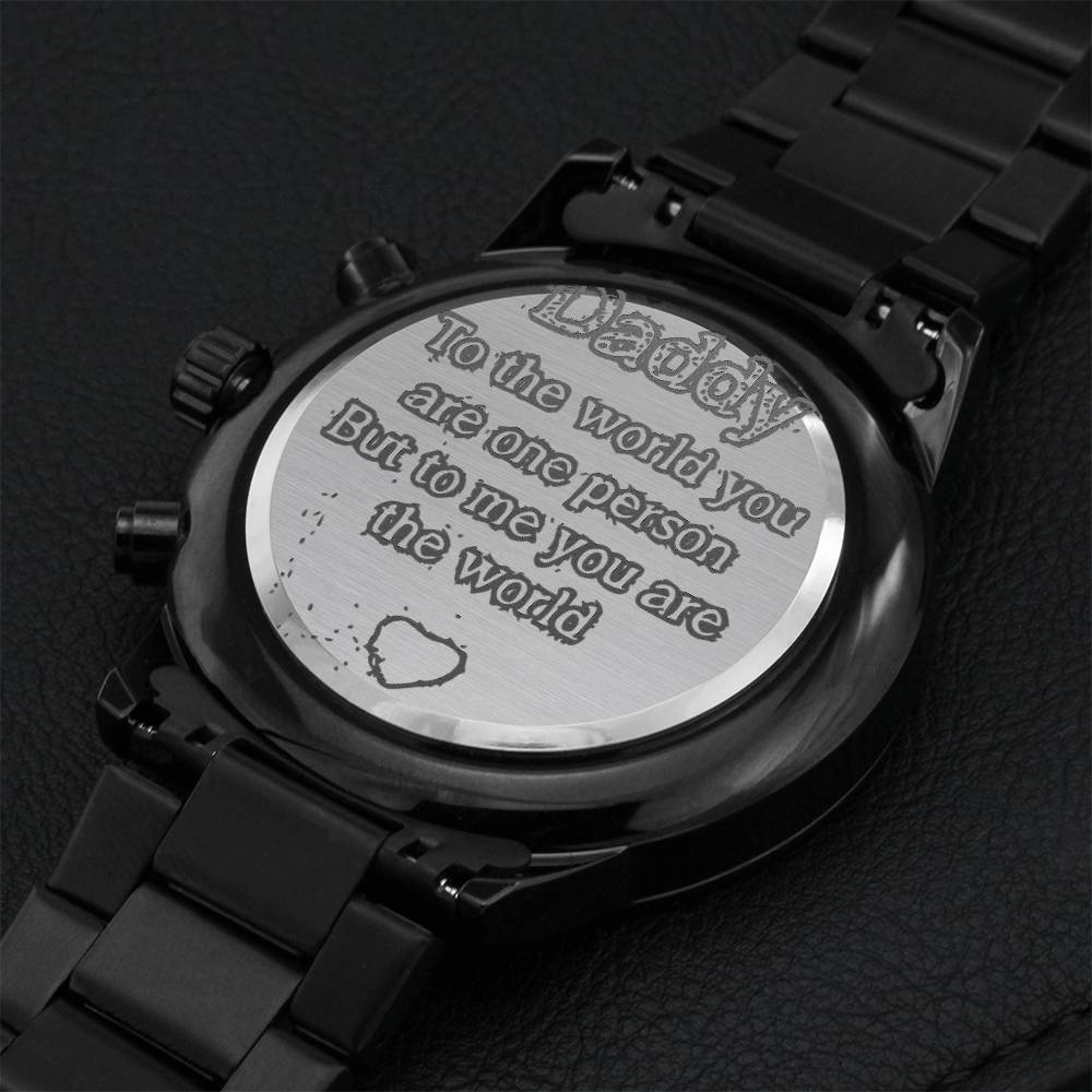 To My Father 1 Engraving Chronograph Watch