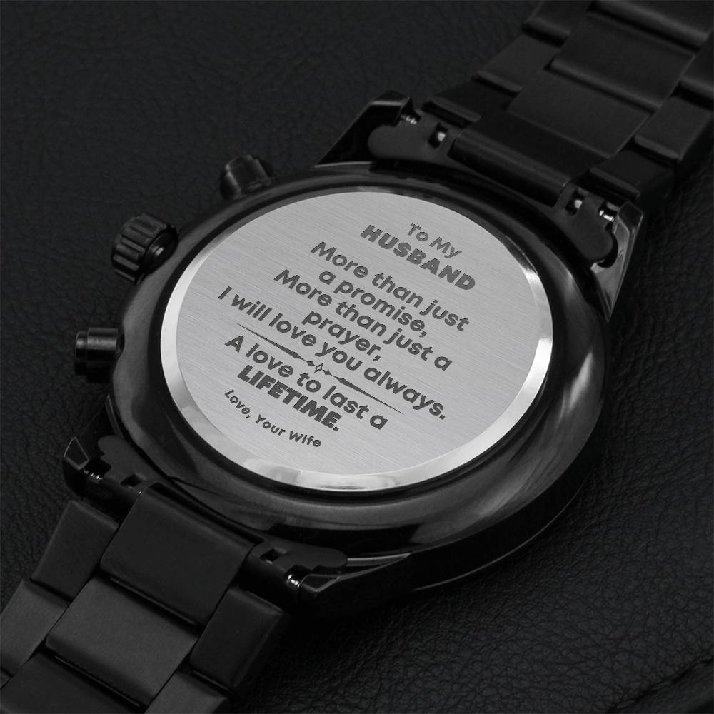 Husband More Than Just A Promise - Chronograph Watch Engraving Chronograph Watch