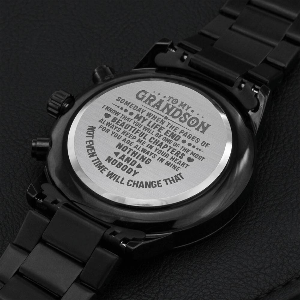 Perfect Gift For Your Grandson?? Engraving Chronograph Watch