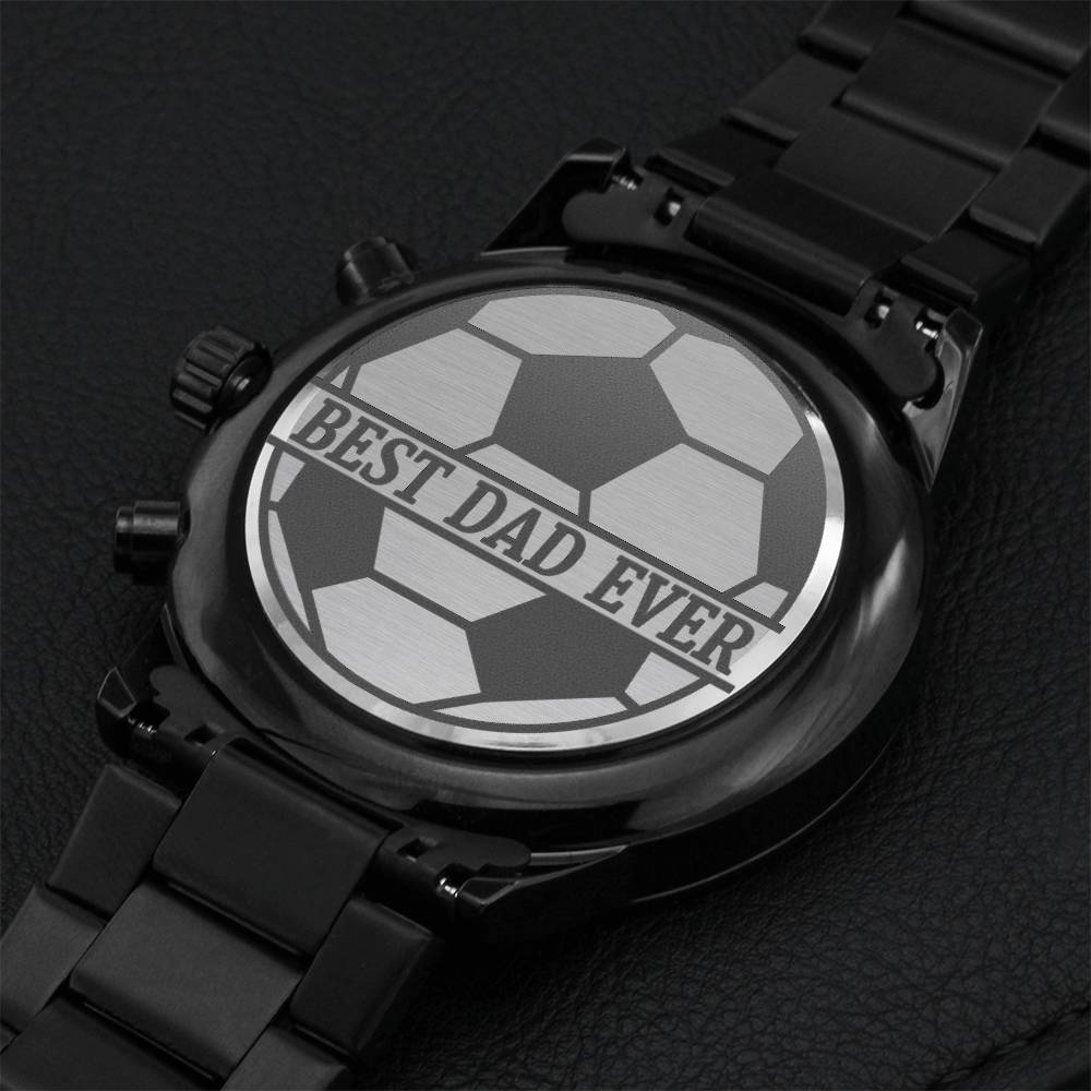 Soccer Dad Engraving Chronograph Watch