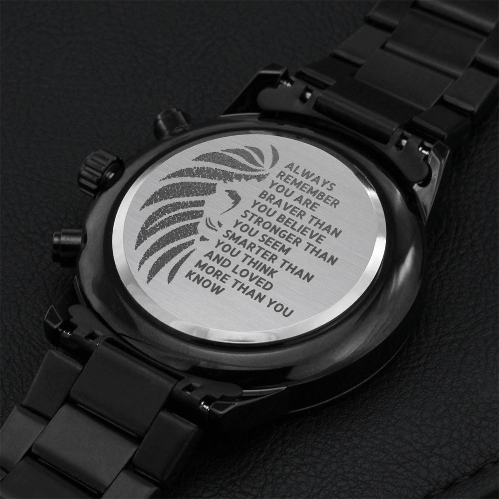 Believe In Yourself Chronograph Watch Engraving Chronograph Watch