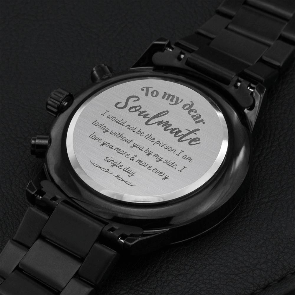 Soulmate Engraved Watch Engraving Chronograph Watch