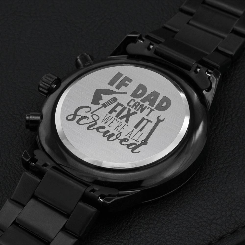 Screwe Engraving Chronograph Watch