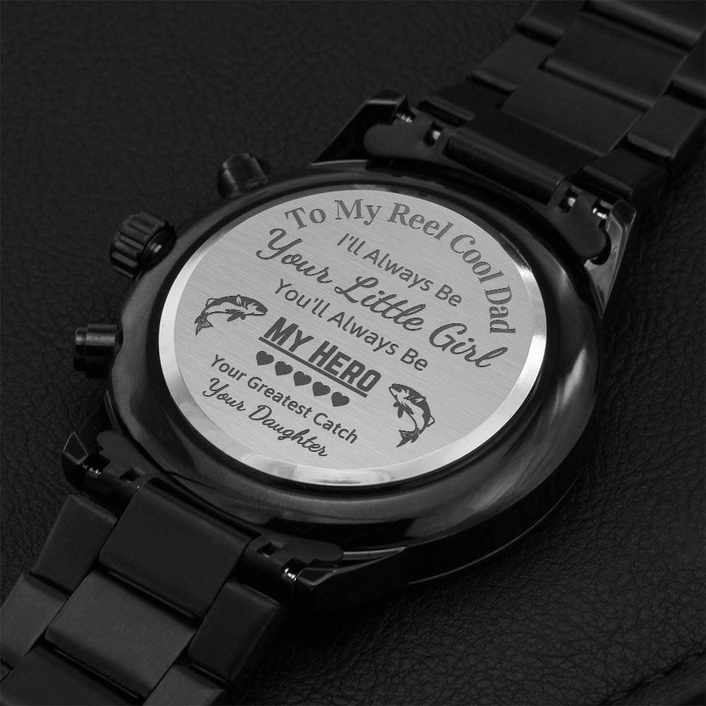 To My Dad - Always My Hero - Watch Engraving Chronograph Watch
