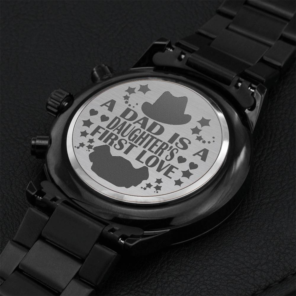 Engraved Watch Father's Day Design Engraving Chronograph Watch