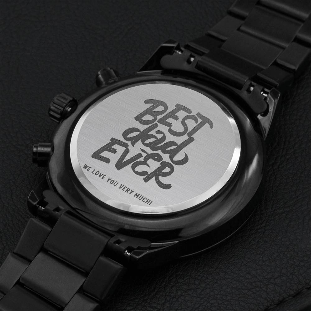 Engraved Watch For Men Gifts For Dad Gift Groomsmen Gift Customize Signature Watch Gift Engraving Chronograph Watch