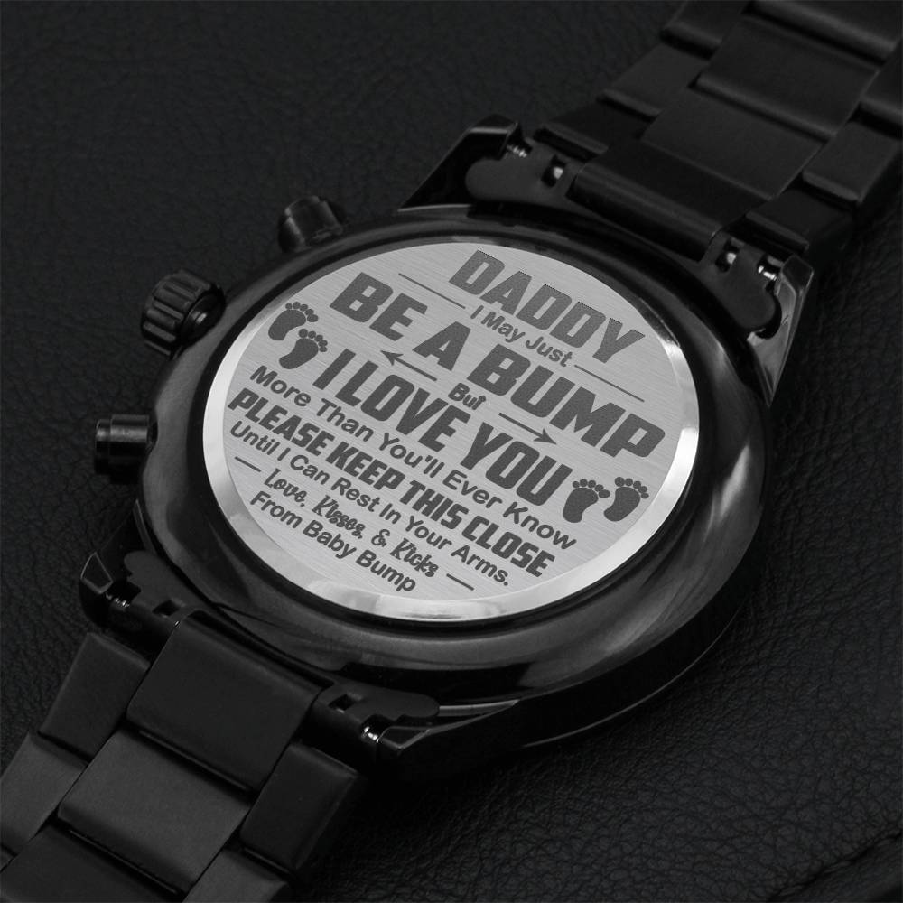 Daddy I Can't Wait To Rest In Your Arms Engraving Chronograph Watch