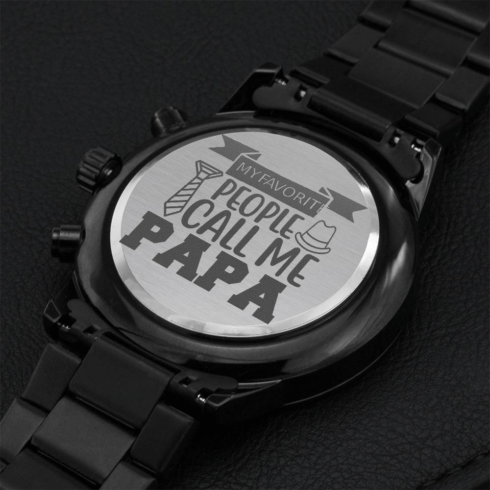 People Call Me Papa - Happy Father's Day Engraving Chronograph Watch