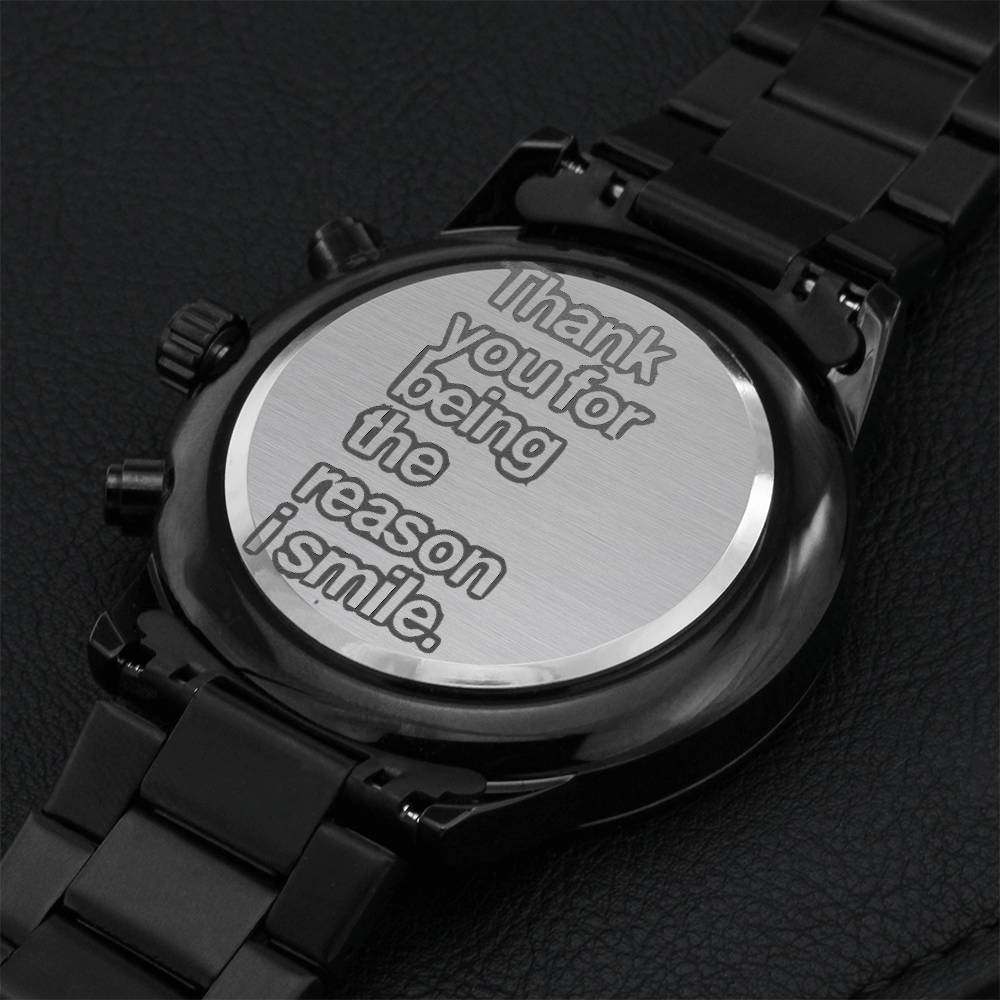 To My Boyfriend 1 Engraving Chronograph Watch