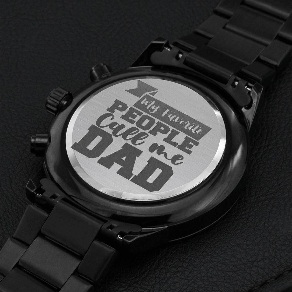 Wishing You Happy Father's Day - Call Me Dad Engraving Chronograph Watch