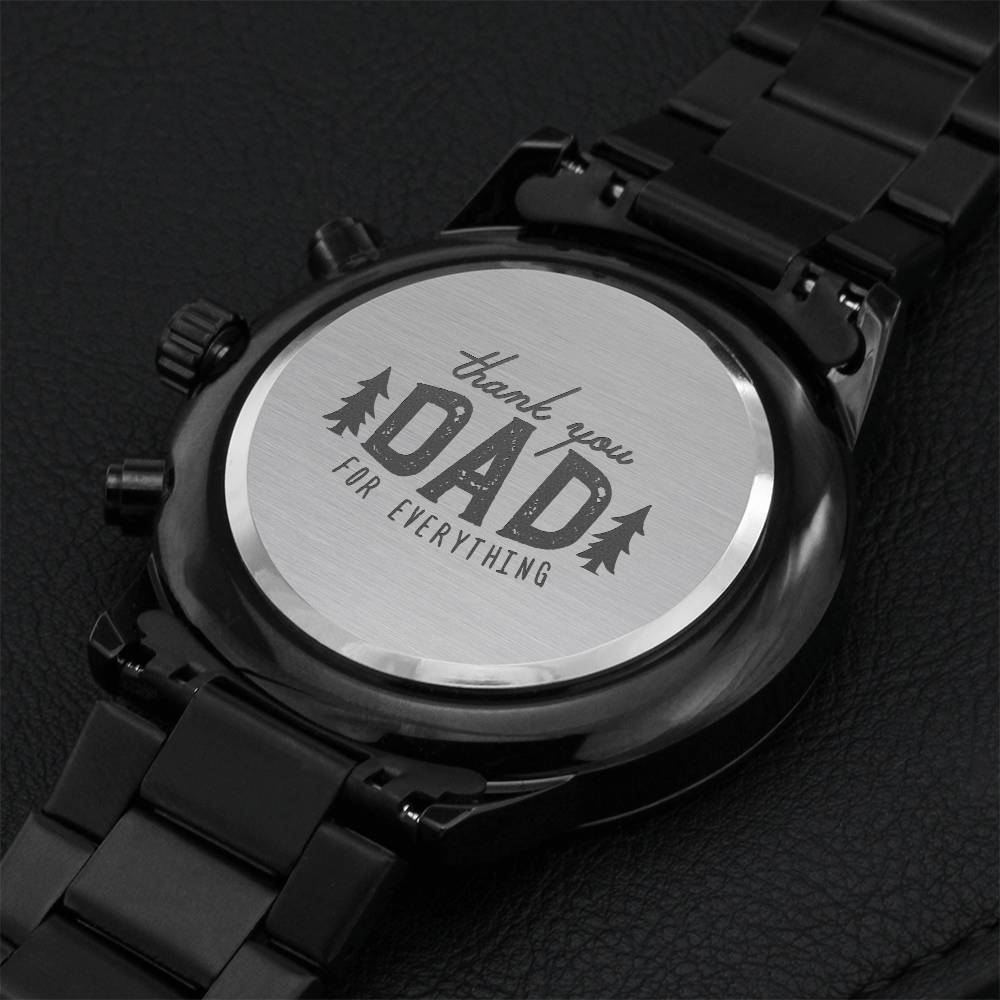 Thank You Dad For Everything Engraving Chronograph Watch