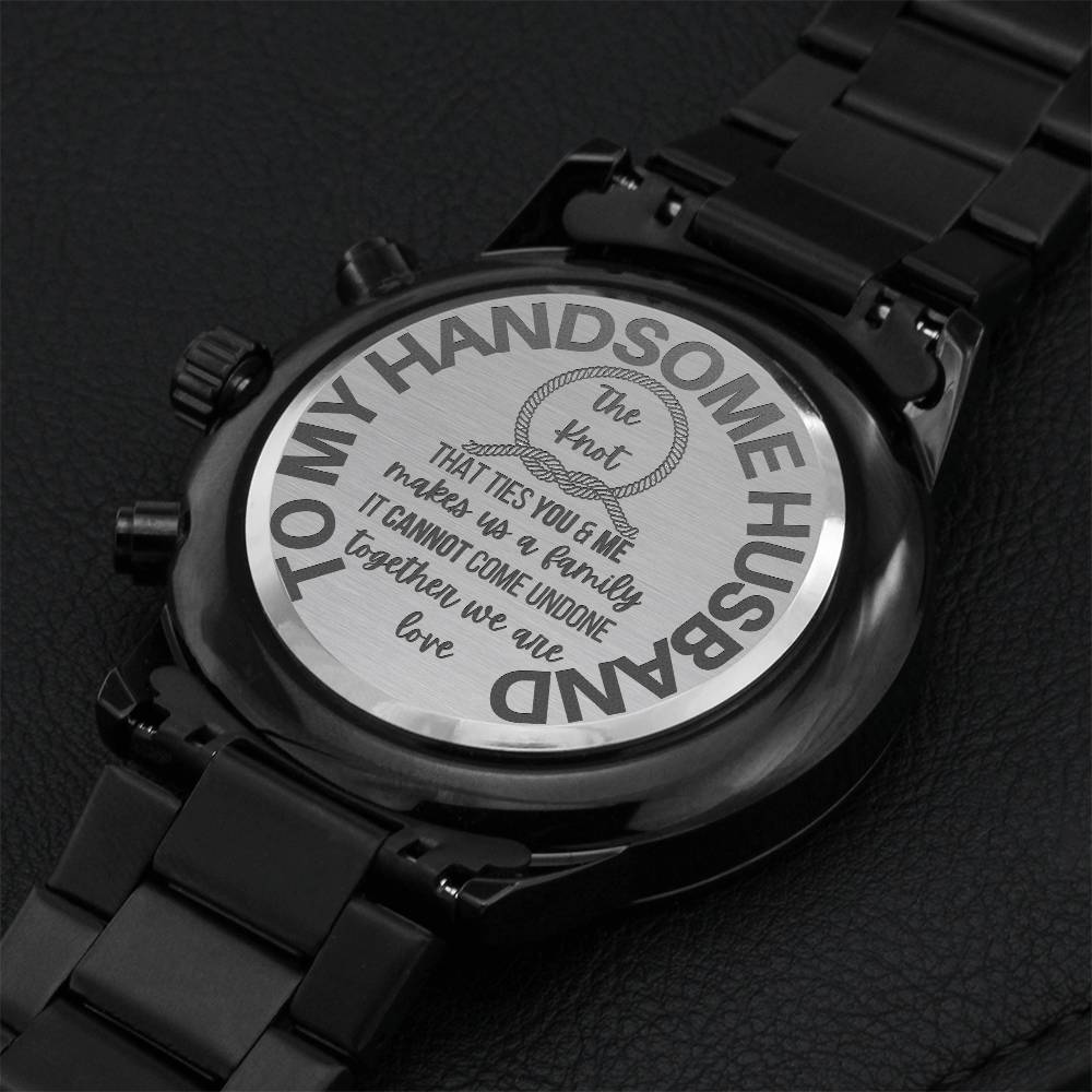 Gift For Husband Comes In Ready To Give Gift Box Engraving Chronograph Watch