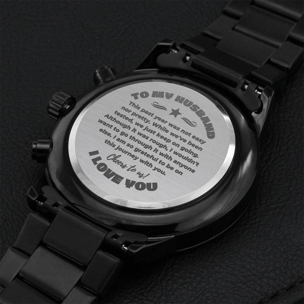This Journey With You Engraving Chronograph Watch