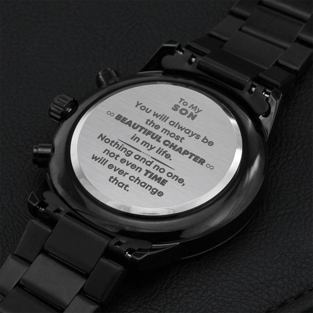 Son Most Beautiful Chapter - Chronograph Watch Engraving Chronograph Watch