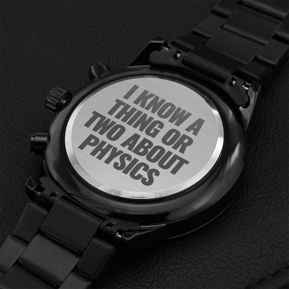 Physics Watch Engraving Chronograph Watch