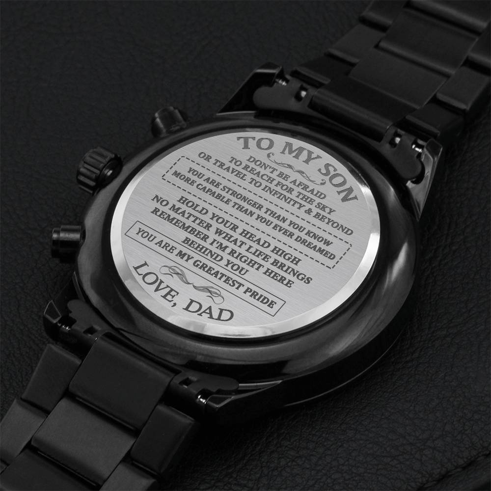 Gift For Son - Be Grateful - Watch Engraving Chronograph Watch