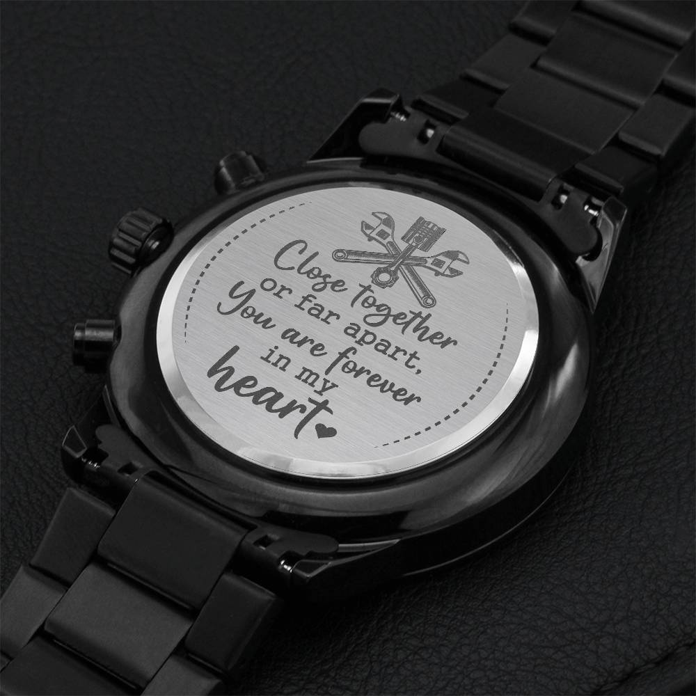Mechanic Gift - You Are Always In My Heart Watch Engraving Chronograph Watch