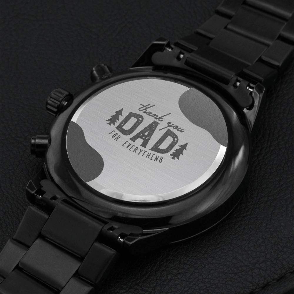 Gift For Dad Dad's Customize Watch Custom Watch For Dad Minimalist Dad's Watch Dad's Gift Engraving Chronograph Watch