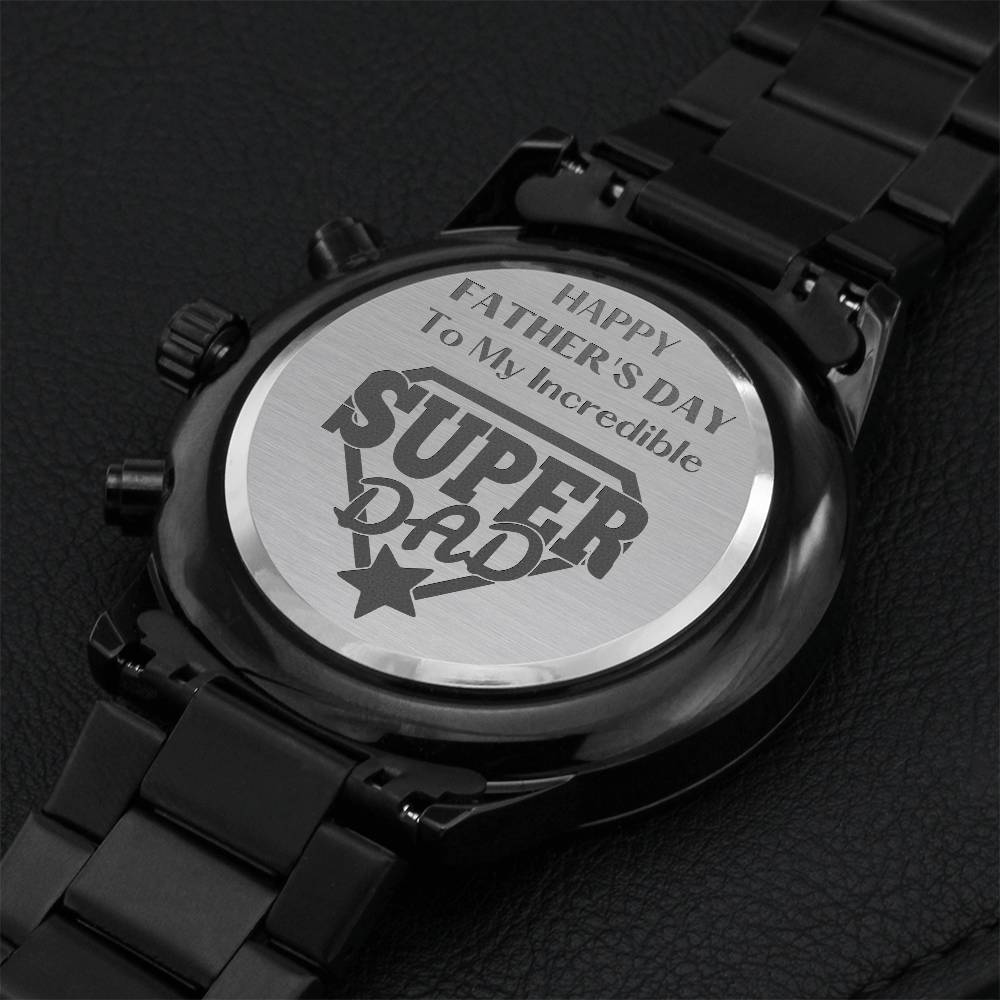 Super Dad Father's Day Watch Engraving Chronograph Watch