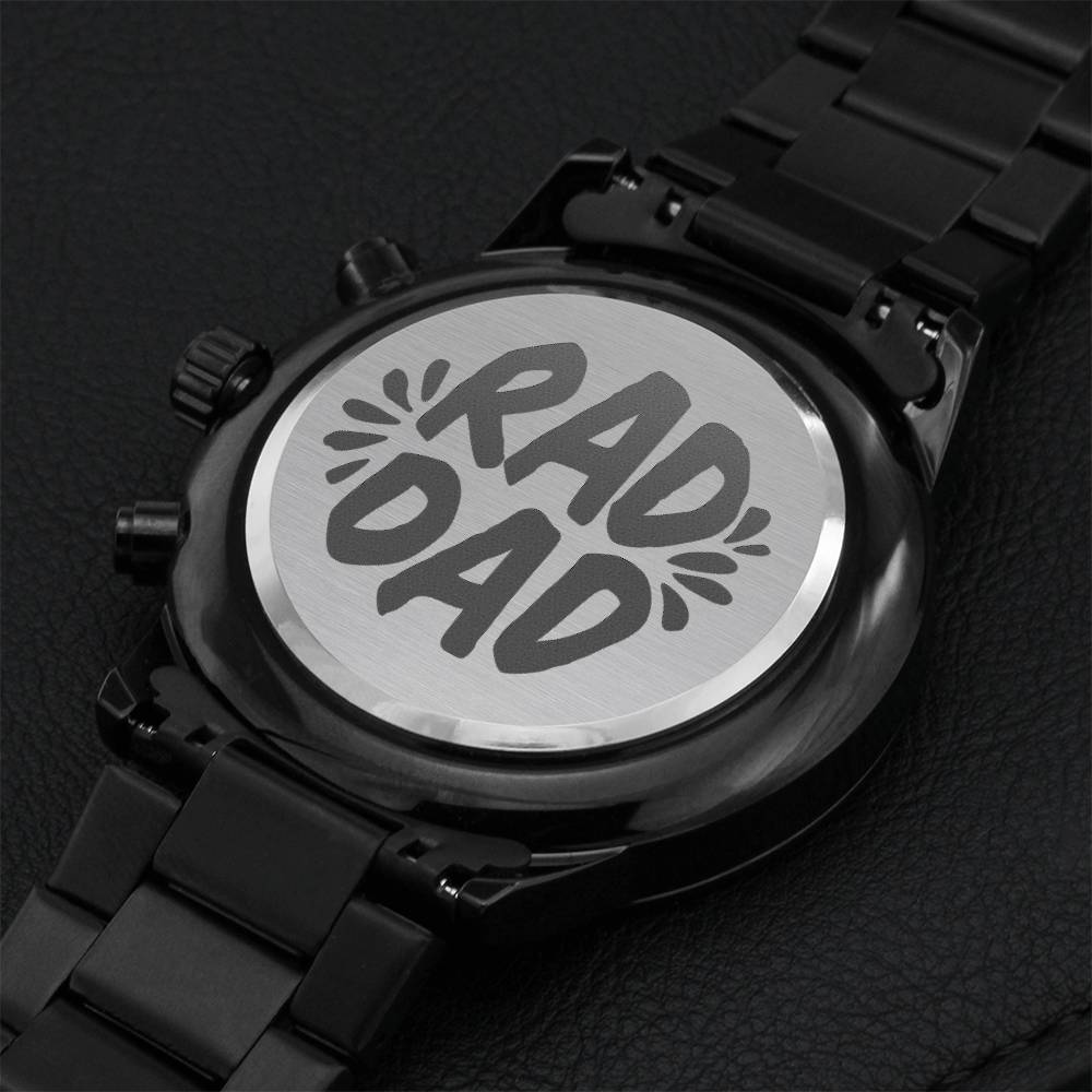 Engraved Luxury Watch Gift - Rad Dad Engraving Chronograph Watch