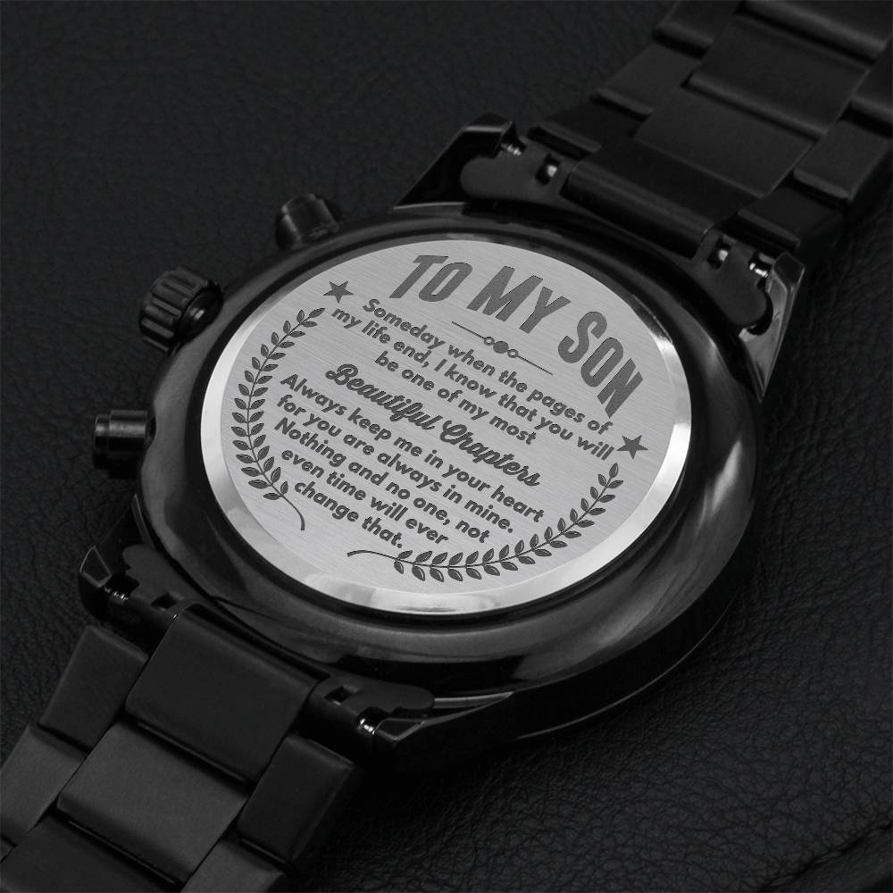 Son Most Beautiful Chapters - Chronograph Watch 2 Engraving Chronograph Watch