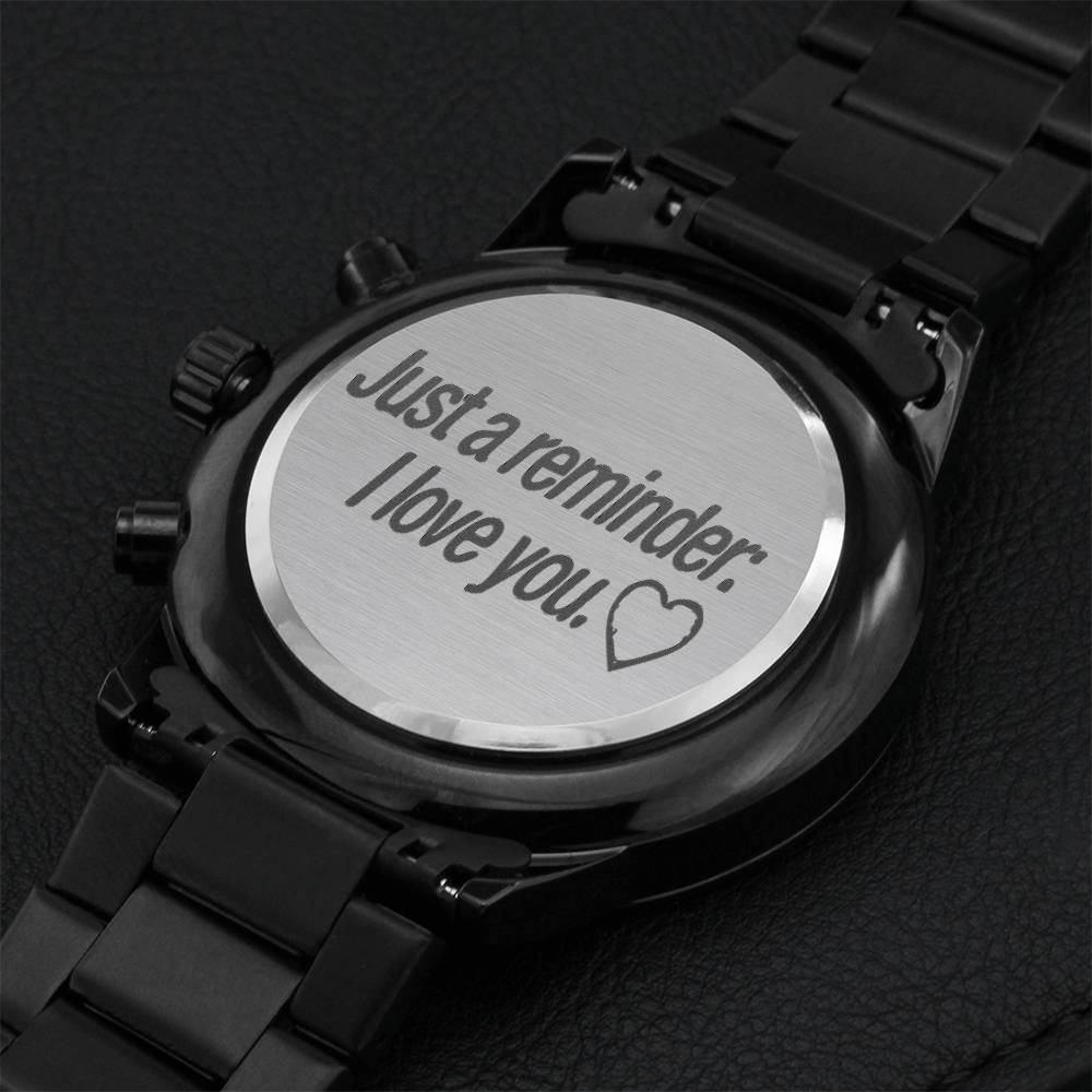 To My Boyfriend 4 Engraving Chronograph Watch