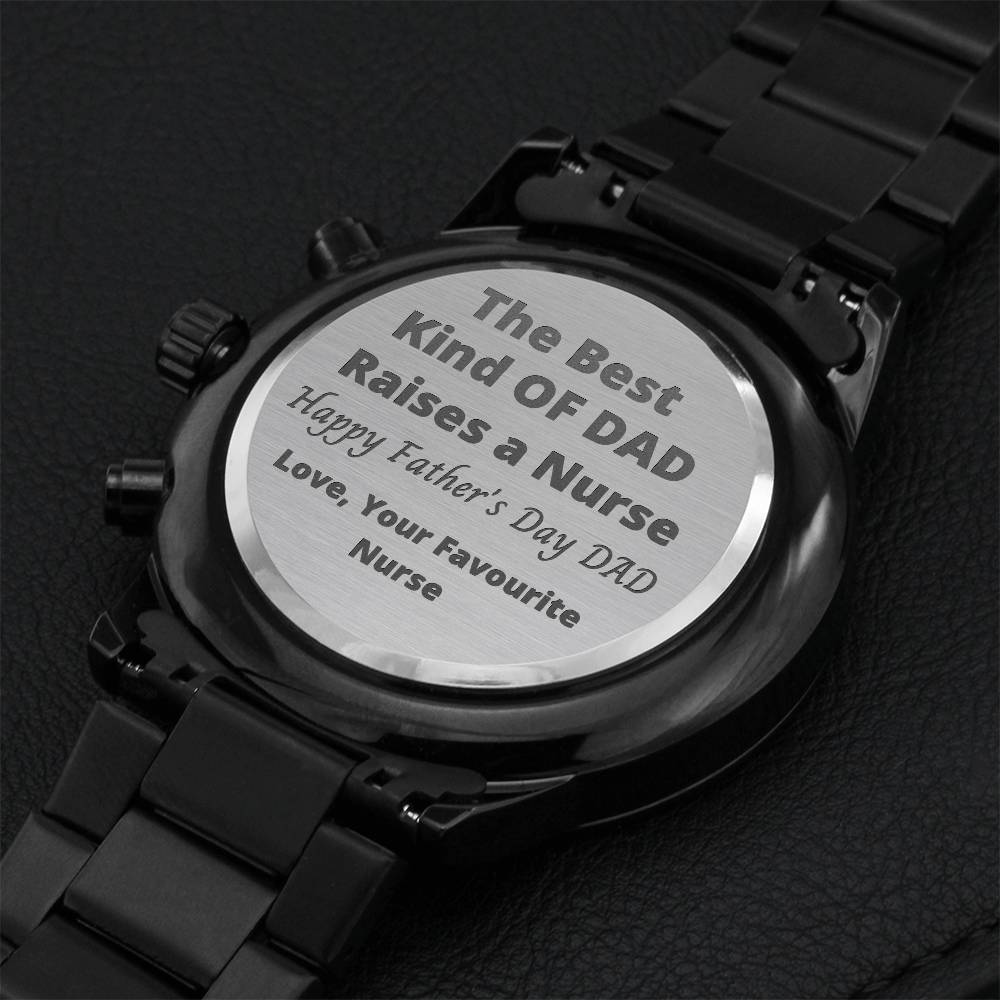 Father's Day Gift Watch Best Kind Of Dad Engraving Chronograph Watch