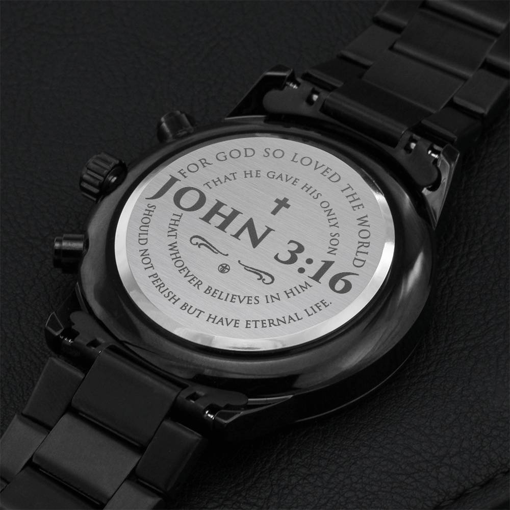 John 316 Engraved Watch Engraving Chronograph Watch